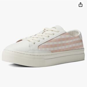 Soludos womens Check‎ Mate Ibiza Platform Sneaker Peach Womens size 10